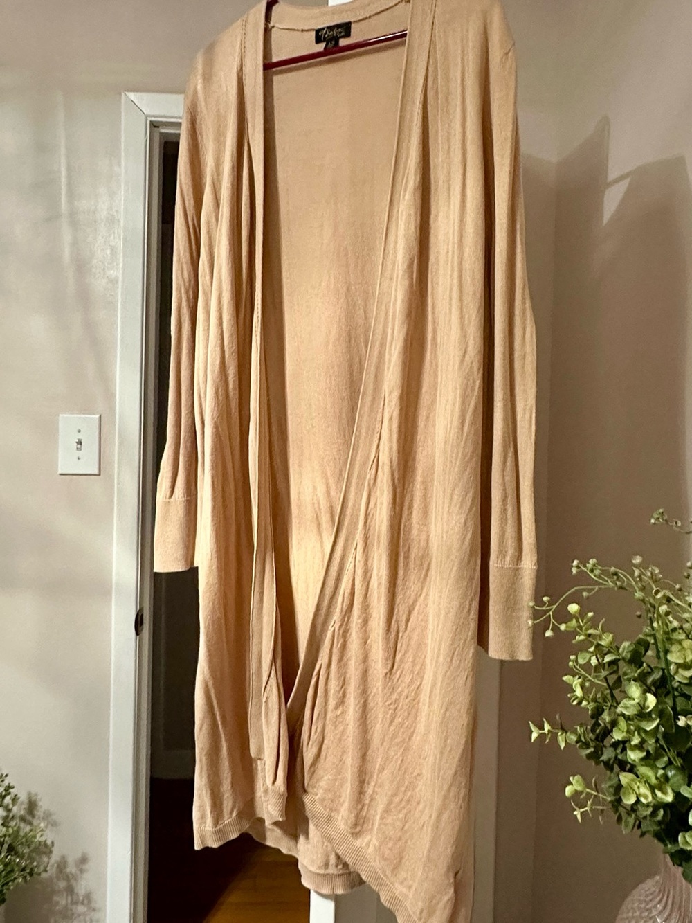 Thalia Sodi Tan/Beige/Nude Knit Cardigan - Size L
